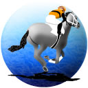 ターフを駆ける馬と騎手のアイコン画像