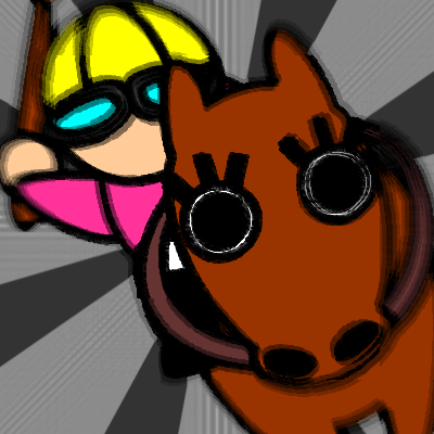 全力で馬を追う騎手のアイコン画像