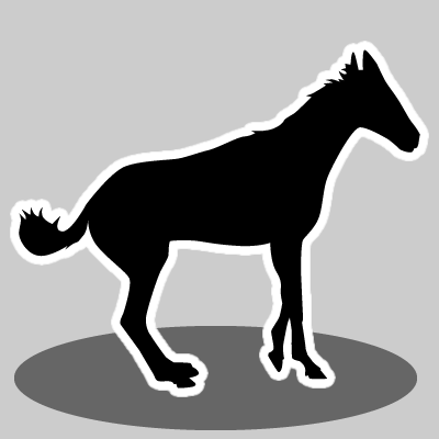 馬のシルエットのアイコン画像