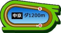 中京1200mダートコース画像