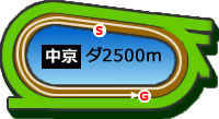 中京2500mダートコース画像