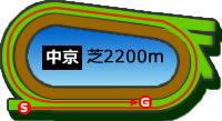 中京2200m芝コース画像