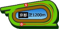 京都1200m芝コース画像