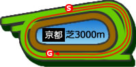 京都3000m芝コース画像