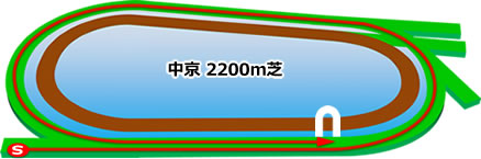 中京2200m芝コース画像