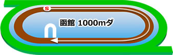 函館1000mダートコース画像