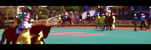 競馬場のパドックシーンのヘッダー背景素材（１）画像3
