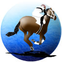 ターフを駆ける馬と騎手のアイコン画像