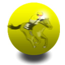全力で走る馬のアイコン画像