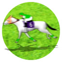 全力で走る馬のアイコン画像