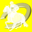 返し馬中の騎手のアイコン画像