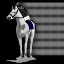 馬の頭をなでる騎手のアイコン画像