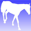 馬のシルエットデザインのアイコン画像