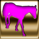 馬のシルエットデザインのアイコン画像