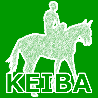 KEIBAの文字入りのサラブレッドのアイコン画像