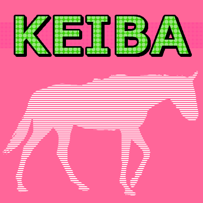KEIBAの文字入りのサラブレッドのアイコン画像
