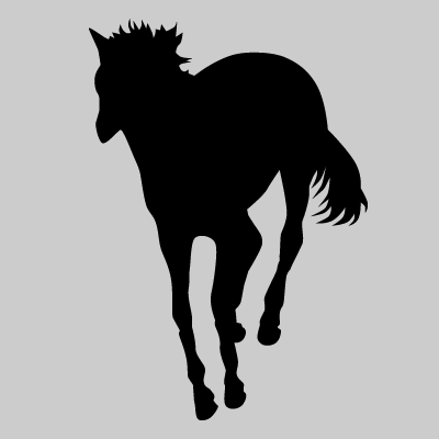 馬のシルエットのアイコン画像