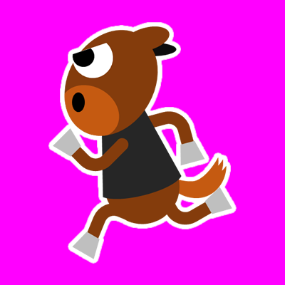 二足で走る馬のアイコン（１０）画像
