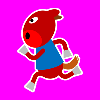二足で走る馬のアイコン（１２）画像
