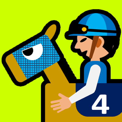 ハリボテ馬に乗る騎手のアイコン（１５）画像