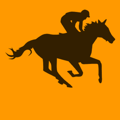 馬に騎乗している騎手のシルエットアイコン（２４）画像