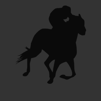 馬に騎乗している騎手のシルエットアイコン（２８）画像
