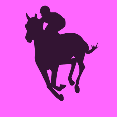 馬に騎乗している騎手のシルエットアイコン（３１）画像