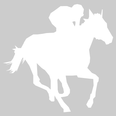 馬に騎乗している騎手のシルエットアイコン（３６）画像