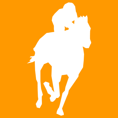 馬に騎乗している騎手のシルエットアイコン（４０）画像