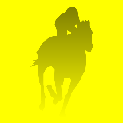 馬に騎乗している騎手のシルエットアイコン（４８）画像