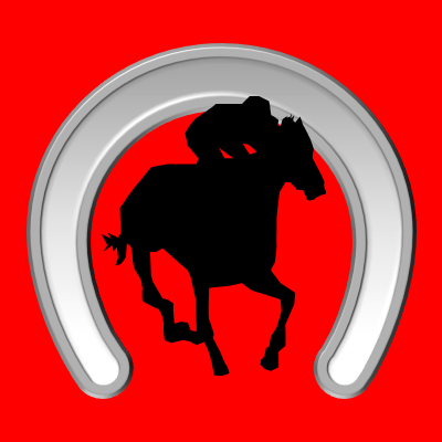 馬に騎乗している騎手のシルエットアイコン（５９）画像