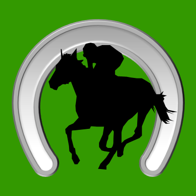 馬に騎乗している騎手のシルエットアイコン（６０）画像