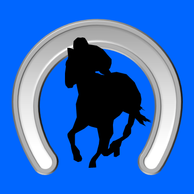 馬に騎乗している騎手のシルエットアイコン（６１）画像