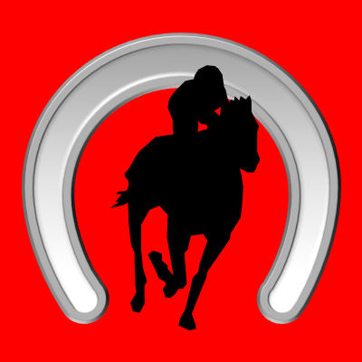 馬に騎乗している騎手のシルエットアイコン（６４）画像
