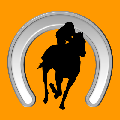 馬に騎乗している騎手のシルエットアイコン（６４）画像