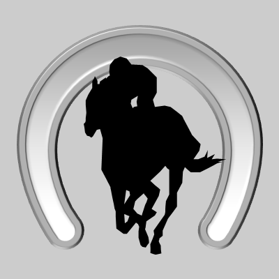 馬に騎乗している騎手のシルエットアイコン（６６）画像