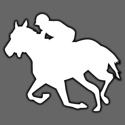 馬に騎乗している騎手のシルエットアイコン（６８）画像