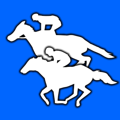 馬に騎乗している騎手のシルエットアイコン（７４）画像
