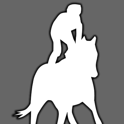 馬に騎乗している騎手のシルエットアイコン（７９）画像