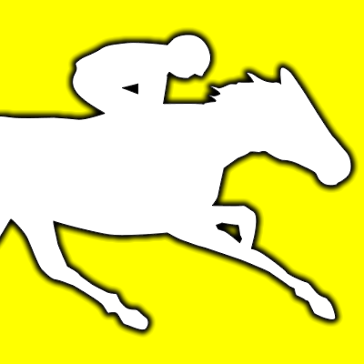 馬に騎乗している騎手のシルエットアイコン（８１）画像