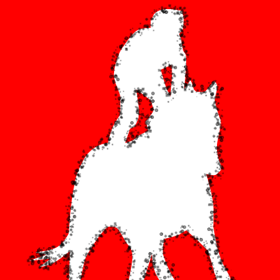 馬に騎乗している騎手のシルエットアイコン（９５）画像