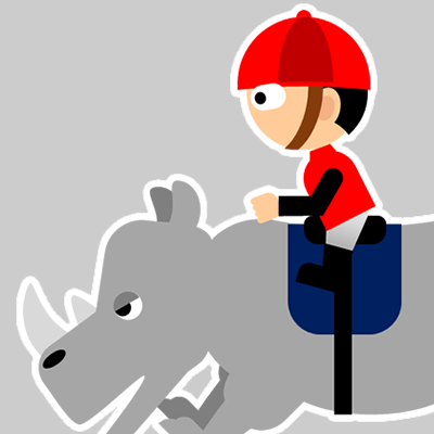 サイに乗る騎手のアイコン（２７）画像