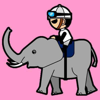 ゾウに乗る騎手のアイコン（１）画像8