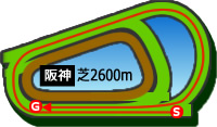阪神2600m芝コース画像