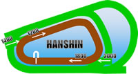 阪神競馬場 距離別コース画像