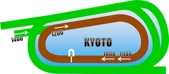 京都競馬場 距離別コース画像