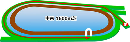 中京1600m芝コース画像