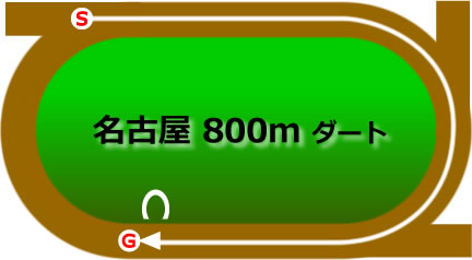 名古屋競馬場800mコース画像