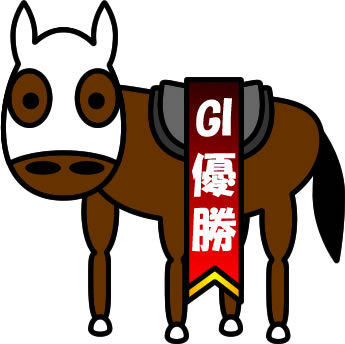 シンプルな競走馬のイラスト ６ 競馬フリー素材 競馬ブログ素材のうまぽっと